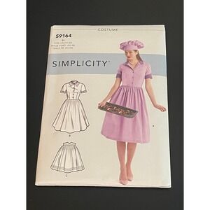 00510 - Simplicity S9164 Costume Dress Hat Pattern Adult Size 14-22 Chef‎ UNCUT